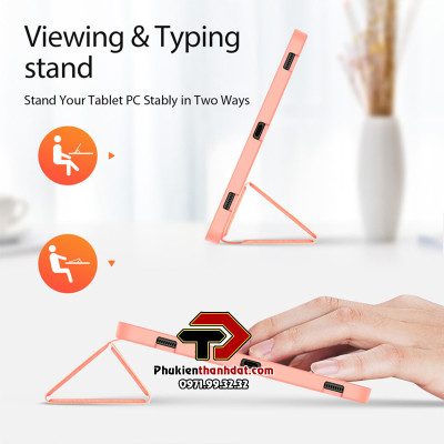 Bao da chống sốc cho SamSung Galaxy Tab S9 FE+ chính hãng Dux Ducis Domo có khay đựng bút - Hàng chính hãng 