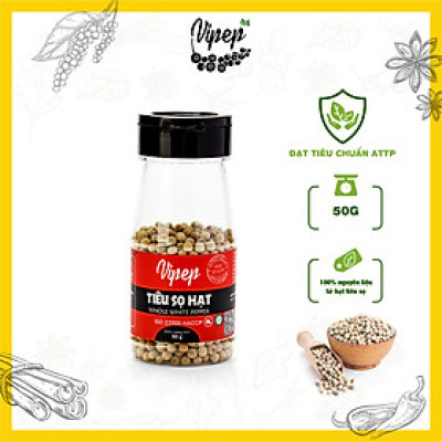 Tiêu Sọ Hạt Tự Nhiên Vipep Hũ Nhựa 50g