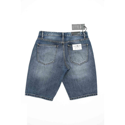 Quần Short Jeans Nam Cao Cấp HUNTER X-RAYS Form Slimfit Cotton Xanh Đá Thời Thượng S46