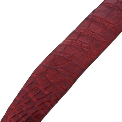 Thắt Lưng Nam Da Cá Sấu Nguyên Con Bụng Huy Hoàng HT4743 - Nâu Đỏ