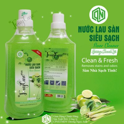 Nước lau sàn Tonycare 1kg – Hương Chanh Sả thơm mát, sạch khuẩn, xua đuổi côn trùng – Chính hãng Tonycare