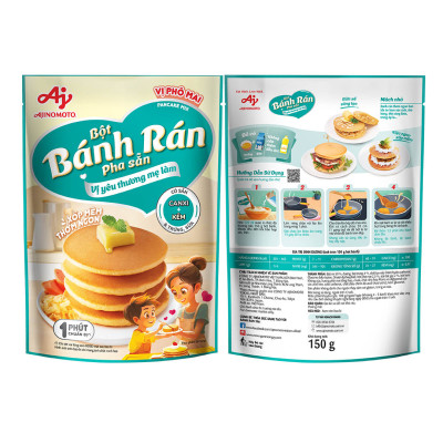 Lốc 2 gói Bột Bánh Rán Pha Sẳn Vị Phô Mai Ajinomoto (150g/Gói)