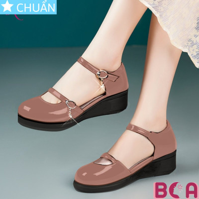 Giày quai hậu cho bé gái 3 phân KRO03 ROSATA tại BCASHOP đế xuồng, mũi tròn, êm ái giúp con thoải mái học tập, vui chơi