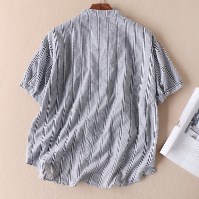 Áo nữ Haint Boutique thiết kế kẻ sọc cổ thắt nơ SM66