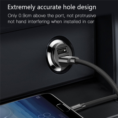 Tẩu sạc đa năng dùng cho xe hơi Baseus Grain Mini (5V, 3.1A Fast Charge, 2 cổng USB Car Charger) - Hàng Chính Hãng