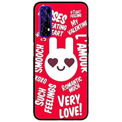 Ốp lưng dành cho Realme 7 mẫu Thỏ LOVE Đỏ