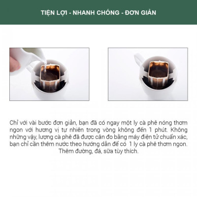 Cà Phê Phin Nhật Tiện Lợi Hộp 05 gói 12g - 1864 CAFÉ