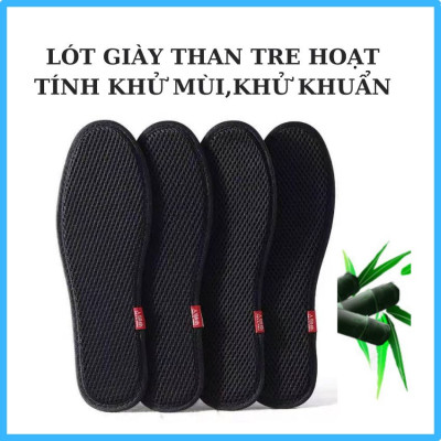 Lót giày cho nam và nữ khử mùi sợi tre , thơm tự nhiên , vải lưới đàn hồi thông hơi , thoáng khí khử mùi hôi hiệu quả , giúp bảo vệ bàn chân , giữ chân sạch sẽ và khô ráo nhỏ gọn tiện lợi