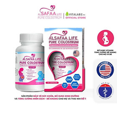 Sữa non nguyên chất al SAFAA life 500mg-USA, 30%IgG