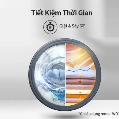 Máy giặt sấy Hisense Inverter Pro 10.5kg WD105M3 giặt thông minh AI, điều khiển từ xa, bảo hành 3 năm - HÀNG CHÍNH HÃNG