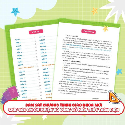 Sách - Phiếu Bài Tập Cuối Tuần Toán Lớp 1 - Megabook