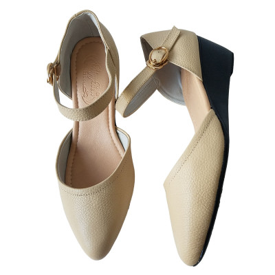 Giày Búp Bê Nữ Da Bò Thật BIGGBEN Cao 5 Phân BB134