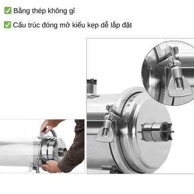 Máy lọc nước UF Lõi Lọc PVDF, lọc nước đầu nguồn, lọc nước sinh hoạt, nước máy, công suất 4000L/giờ, hàng nhập khẩu