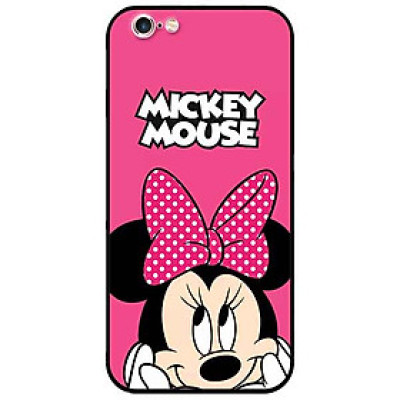 Ốp lưng in cho Iphone 6/6s Mẫu Chuột Nơ Chấm Bi