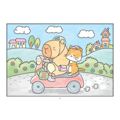 Sách Tô Màu - Baby Three 12 Con Giáp, Bốn Mùa Của Capybara, Chuyện Của Mèo Cam Và Hamster - Combo 3 Cuốn - Minh Thắng