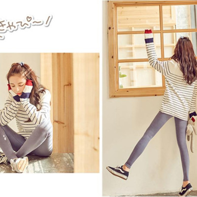 Quần Legging Trơn Nữ Co Dãn (Tím ovan)