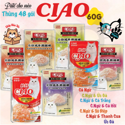 PATE CIAO DÀNH CHO MÈO TÚI 60G 