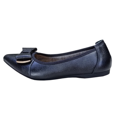 Giày Nữ Búp Bê Đế Bệt TiTi ĐÔ Da Bò Thật Thời Trang Cao Cấp 2cm GBBN2038