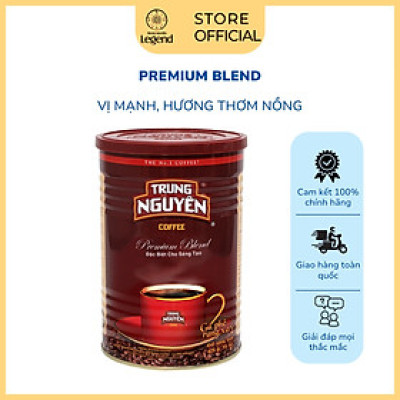 Cà phê Premium Blend Trung Nguyên Legend - Rang Xay (Arabica, Robusta, Excelsa, Catimor) - Lon 425gr