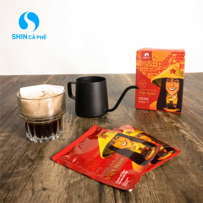 Cà phê Việt Nam - SHIN Cà Phê - Túi Nhúng - Hộp 10 gói