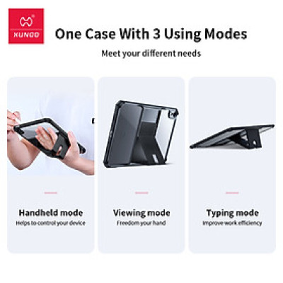 [iPad Air 6 M2] Ốp lưng dành cho iPad Air 6 M2-11 inch 2024. iPad Air 6 M2 - 13 inch 2024 hiệu XUNDD có giá đỡ ,trong viền màu, chống ố chống sốc cao cấp - Hàng Chính Hãng 