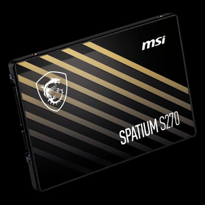 Ổ cứng SSD MSI SPATIUM S270 | Kết nối SATA III | 2.5 Inch | Read 500MB/s - Write 450MB/s | Bảo hành 3 năm | Hàng Chính Hãng