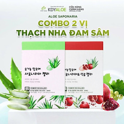 COMBO NGON KHỎE THẠCH NHA ĐAM SÂM HỘP 10 GÓI KDY ALOE