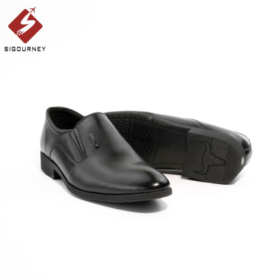 Giày Da Nam Công Sở Da Bò Thật SIGOURNEY Màu Đen SIG21 Bảo Hành 18 Tháng