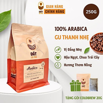 Cà Phê Arabica Nguyên Chất Đất Cà Phê 250g | Pure Arabica Coffee Cầu Đất Đà Lạt - Gu Thanh Nhẹ
