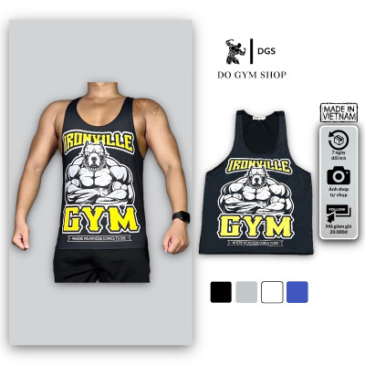 Áo ba lỗ tập gym nam DOGYMSHOP form body, thun lạnh 4 chiều thoáng mát ABBL3