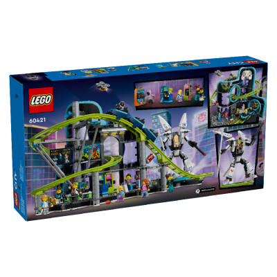 Đồ Chơi Lắp Ráp Công Viên Tàu Lượn Siêu Tốc Robot World LEGO CITY 60421 (986 chi tiết)