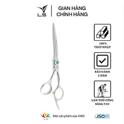 Kéo cắt tóc LS lưỡi thẳng quai offset vênh đỡ ngón cố định FA63/6.25