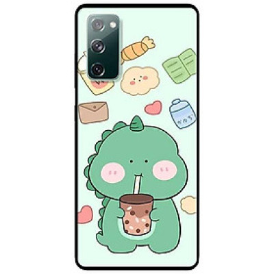 Ốp lưng dành cho Samsung A90 - Samsung S20 FE mẫu Khủng Long Uống Trà Sữa