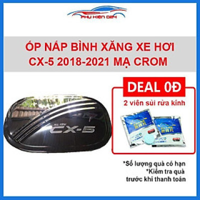 Ốp nắp bình xăng Mazda Cx5 2018-2019 mạ crom bảo vệ chống trầy trang trí ô tô