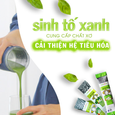 Bột Diếp Cá hữu cơ nguyên chất sấy lạnh Dalahouse - Hộp 20 gói nhỏ 3gr định lượng sẵn cho 1 lần sử dụng - Mát Gan, ngừa mụn, ngừa trĩ và táo bón. Hỗ trợ bảo vệ Phổi