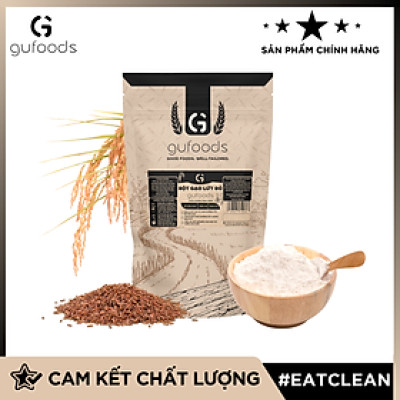 Bột gạo lứt đỏ GUfoods - Tiện lợi, Healthy, Dễ tiêu hoá, Phù hợp Eat clean, Thực dưỡng, Thuần chay