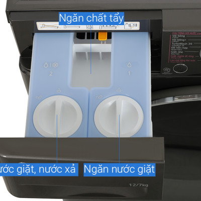Máy giặt sấy LG Inverter giặt 12 kg - sấy 7 kg FV1412H3BA - HÀNG CHÍNH HÃNG  - CHỈ GIAO HCM
