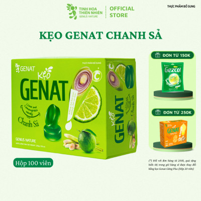 Kẹo ngậm Genat Chanh Sả (Hộp 100 viên)
