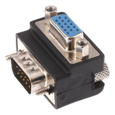 Đầu Nối Dài VGA Đực Sang Cái Bẻ Góc 90 Độ - Hàng Nhập Khẩu