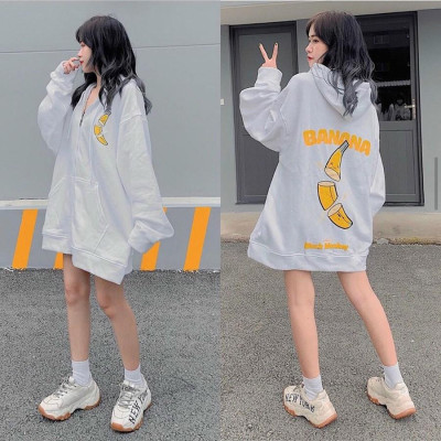 ÁO HOODIE - ÁO KHOÁC NỈ NGOẠI Banana (HD1980 - Kèm Ảnh Thật)