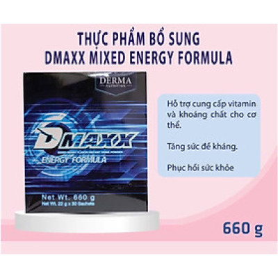 DMAXX thức uống bổ sung vitamin năng lượng có đường DAMODE 55 gói màu xanh mỗi gói 22gr