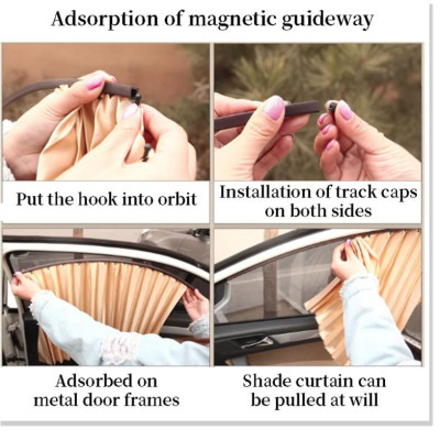 Rèm che nắng xe Honda City Vải Lụa Cao Cấp Gắn Nam Châm Keo 3M