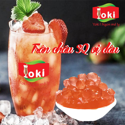 Combo Trân châu 3Q hương măng cụt Yoki và Trân châu 3Q hương dâu Yoki