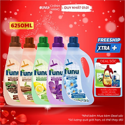 Nước lau sàn Funu cao cấp xua đuổi côn trùng sạch ngay sau một lần lau, khử mùi hôi thú cưng, an toàn