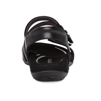 Sandal sức khỏe nữ Aetrex Jess Black - giày quai hậu ôm vòm chân, đệm memoryfoam