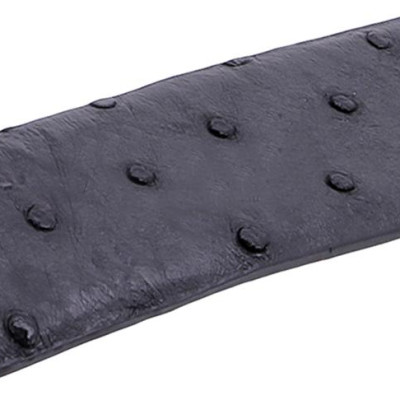 Thắt Lưng Nam Da Đà Điểu Bản Lớn Da Hột Đầu Kim Huy Hoàng HT4438 - Đen