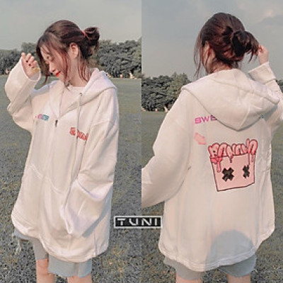 ÁO SALE RẺ VÔ ĐỊCH Áo Khoác Hoodie Nỉ Form Rộng BANAWA Ulzzang(ẢNH/VIDEO THẬT)