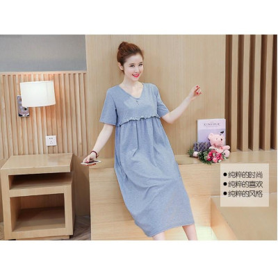 ĐẦM BẦU CÔNG SỞ DÁNG DÀI CÚP NGƯC ( sau sanh có dây kéo cho bé bú )