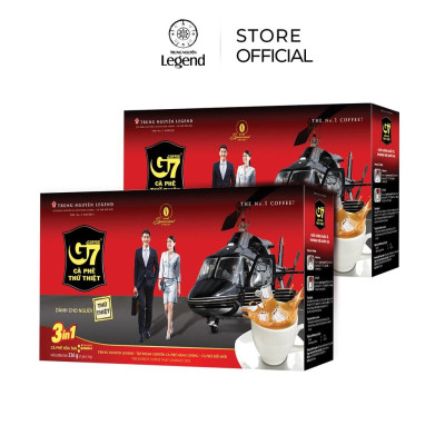 Combo 2 Hộp Cà Phê Hòa Tan G7 3in1 Trung Nguyên – Hộp 21 Gói – Cà Phê Sữa Hòa Tan Tiện Lợi, Đậm Vị Việt