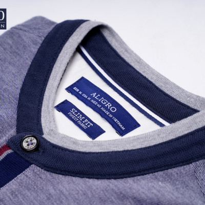 Áo Polo cổ tàu GHI SÁNG ALGPLO37